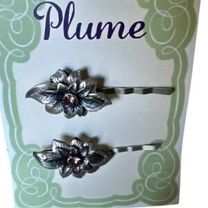 Vintage Floral Hair Pins Set Bridal Wedding Winter Accessory Vintage Jewelry